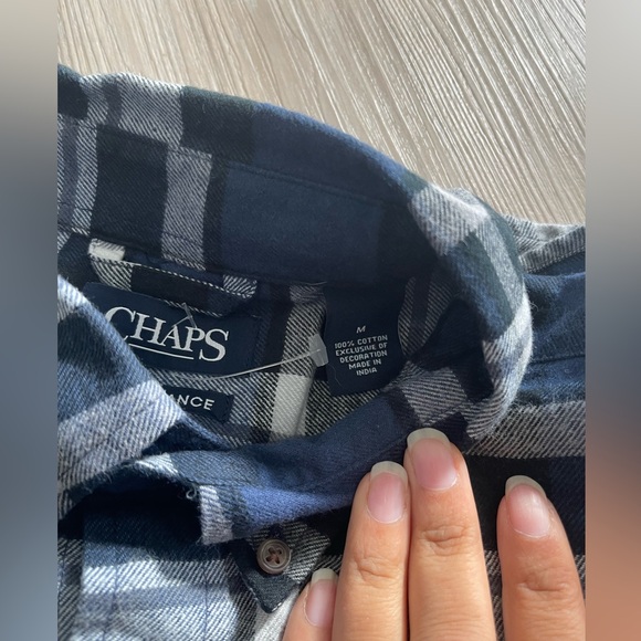 NWT chaps flannel performance men shirt size m - Picture 2 of 6